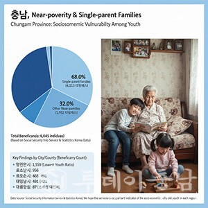 충남도, 차상위 및 한부모가족 수급인구 총 6045명 집계 이미지 지표